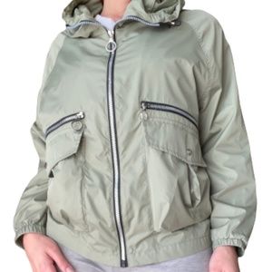 Zara Womens Windbreaker Olive Green size S